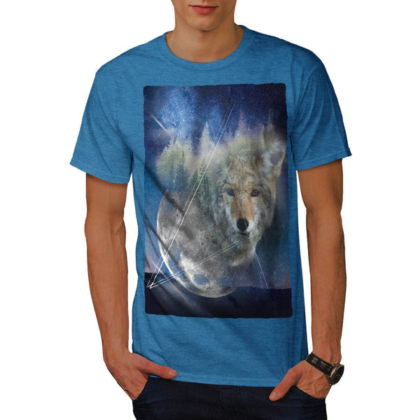 Animal Wolf Galaxy Mens T-Shirt