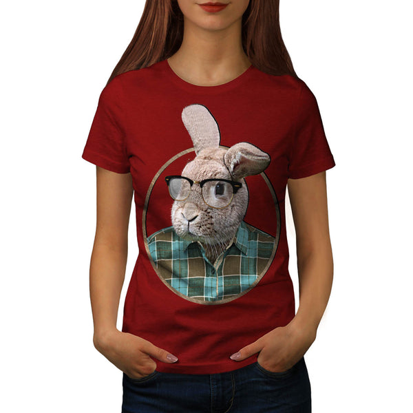 Hipster Rabbit Ear Womens T-Shirt