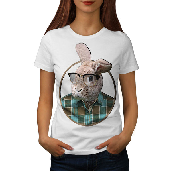 Hipster Rabbit Ear Womens T-Shirt