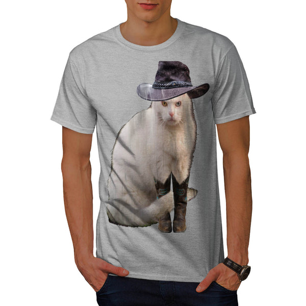 Cowboy Boot Kitty Mens T-Shirt