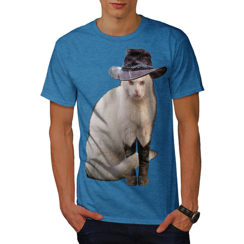 Cowboy Boot Kitty Mens T-Shirt