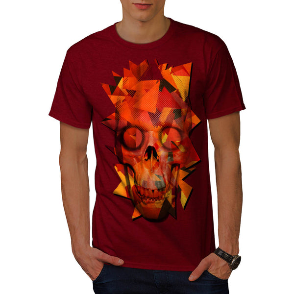 Abstract Flame Skull Mens T-Shirt