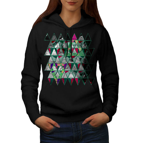 Kaleidoscopic Wolf Womens Hoodie