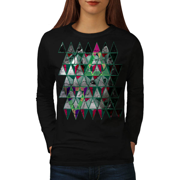 Kaleidoscopic Wolf Womens Long Sleeve T-Shirt