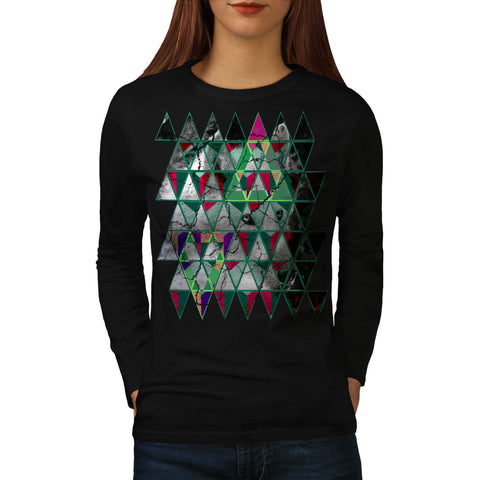 Kaleidoscopic Wolf Womens Long Sleeve T-Shirt