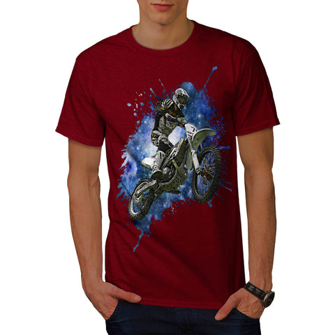 Space Motorcycle Mens T-Shirt