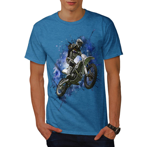 Space Motorcycle Mens T-Shirt