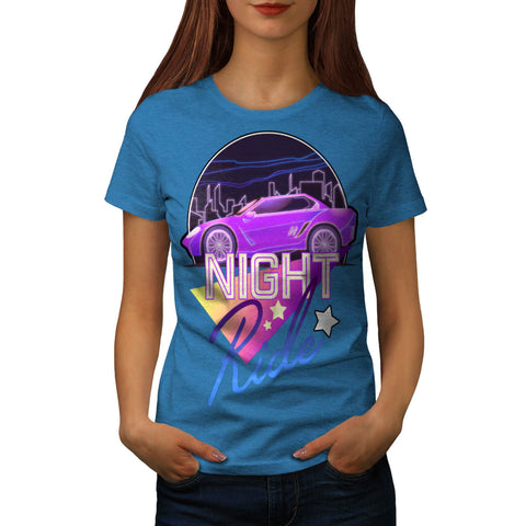 Starry Night Car Ride Womens T-Shirt