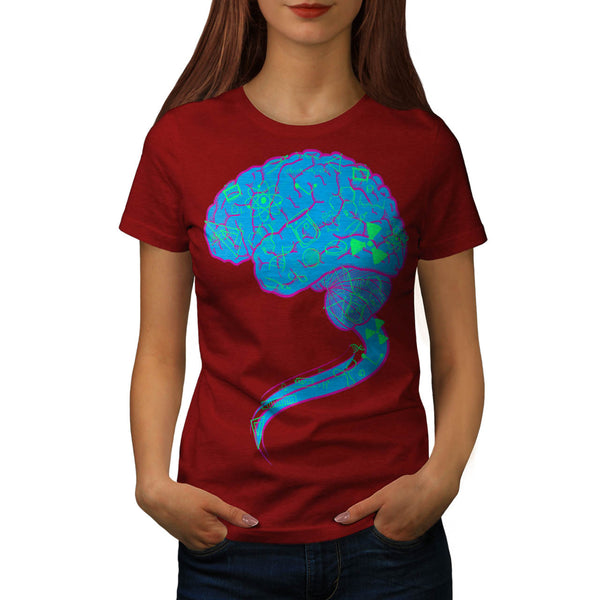 Giant Genius Brain Womens T-Shirt