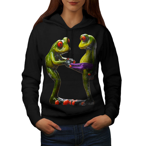 Froggy Couple Love Womens Hoodie