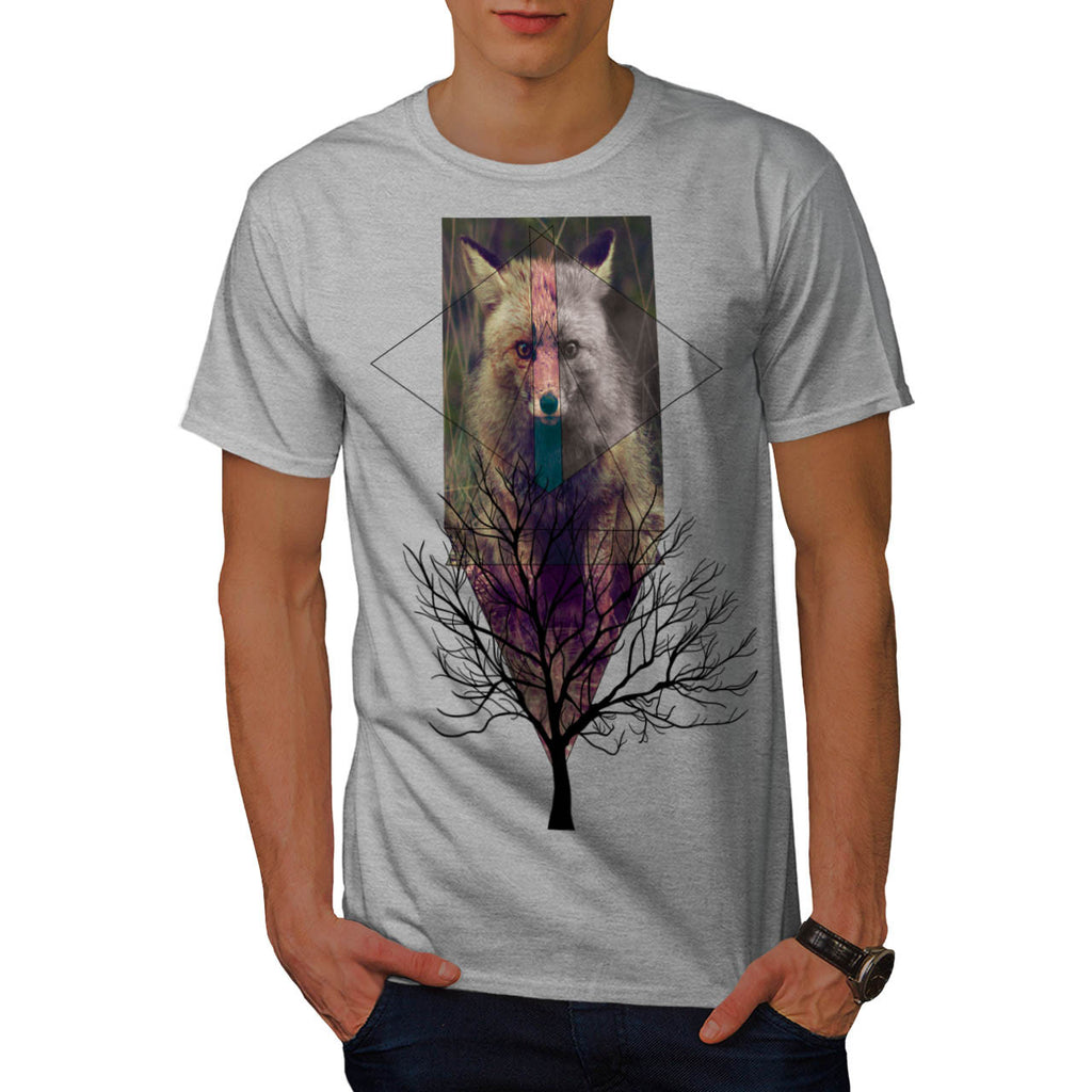 Fox Wild Hipster Mens T-Shirt