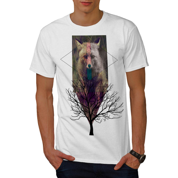 Fox Wild Hipster Mens T-Shirt
