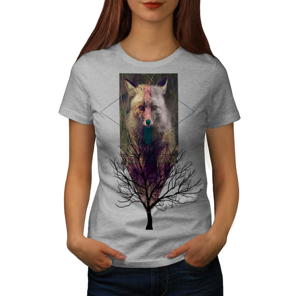 Fox Wild Hipster Womens T-Shirt