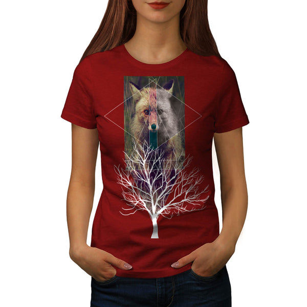 Fox Wild Hipster Womens T-Shirt