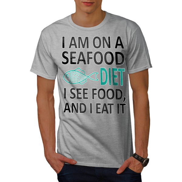 Witty Seafood Diet Mens T-Shirt