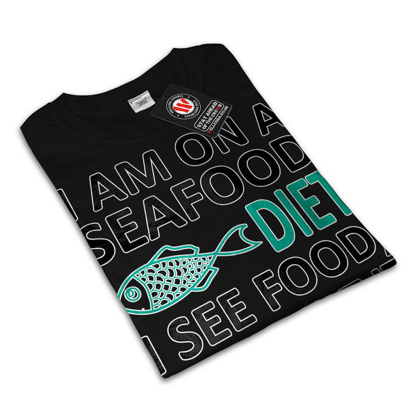 Witty Seafood Diet Womens T-Shirt