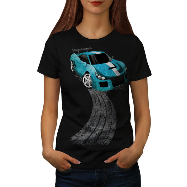 Drifting Race Car Womens T-Shirt