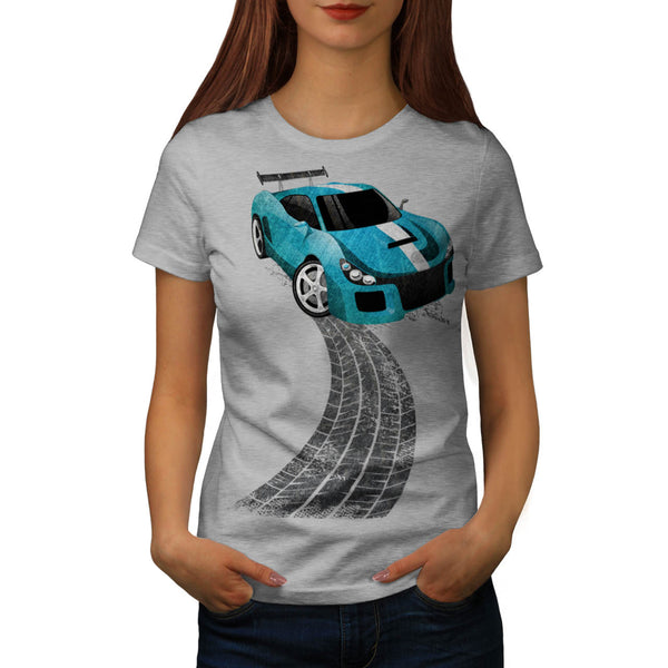 Drifting Race Car Womens T-Shirt