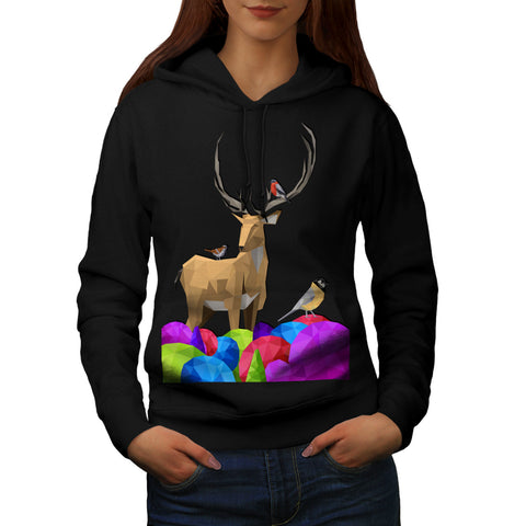 Wild Forest Deer Womens Hoodie