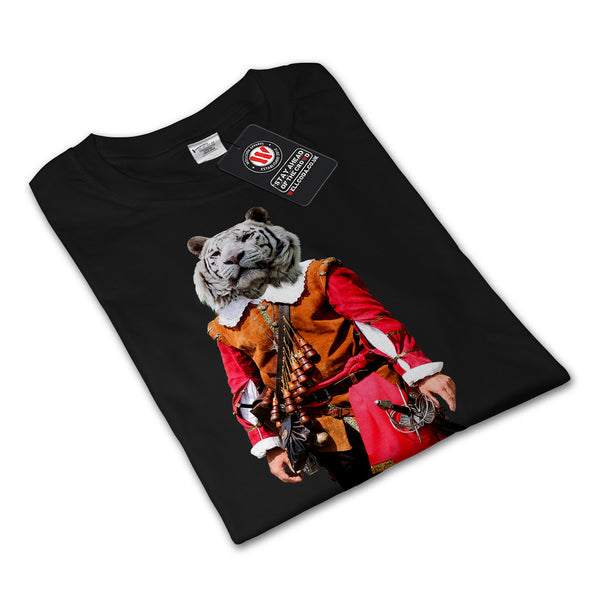 Tiger Head Pirate Mens Long Sleeve T-Shirt