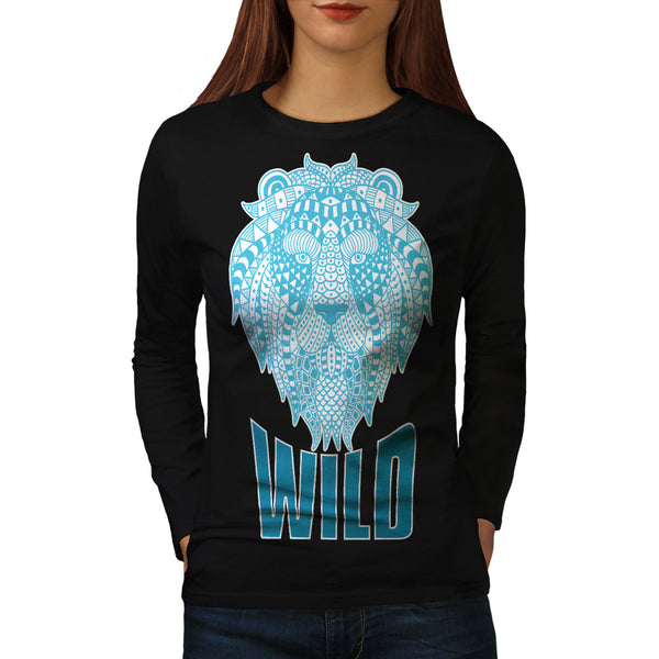 Wild Lion Ornament Womens Long Sleeve T-Shirt