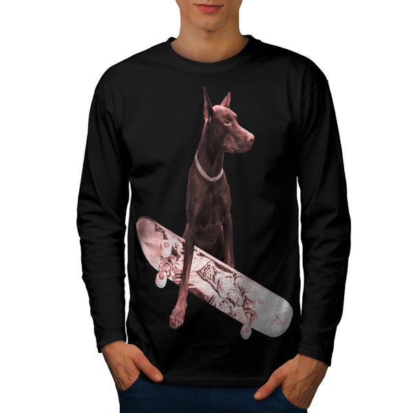 Noble Skater Doggy Mens Long Sleeve T-Shirt