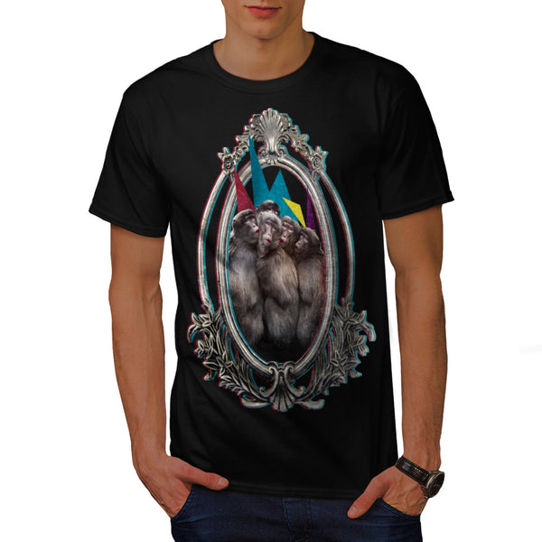 Monkey Lipstick Pose Mens T-Shirt