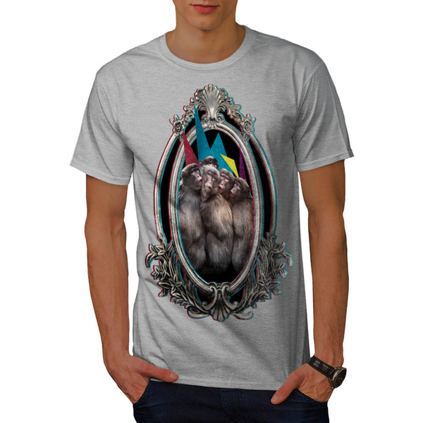 Monkey Lipstick Pose Mens T-Shirt