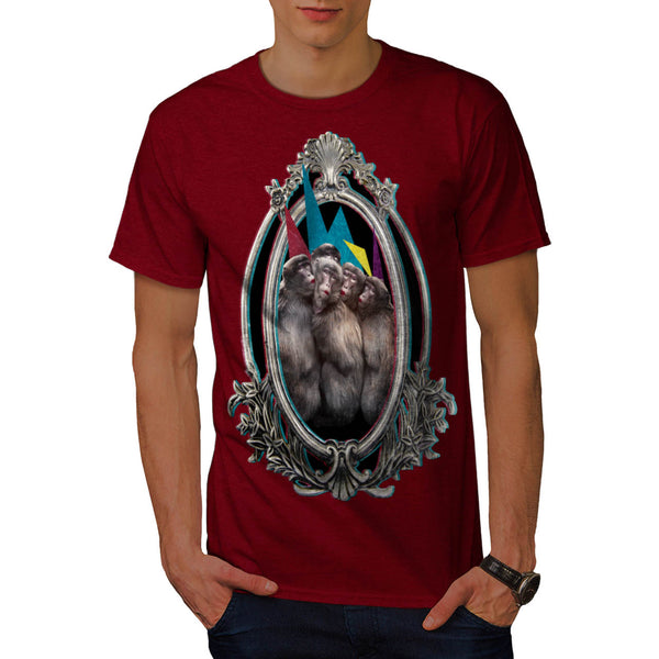 Monkey Lipstick Pose Mens T-Shirt