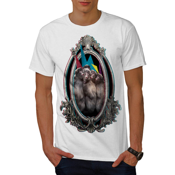 Monkey Lipstick Pose Mens T-Shirt