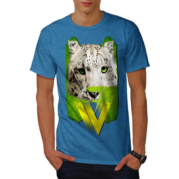 Green Leopard Stalk Mens T-Shirt