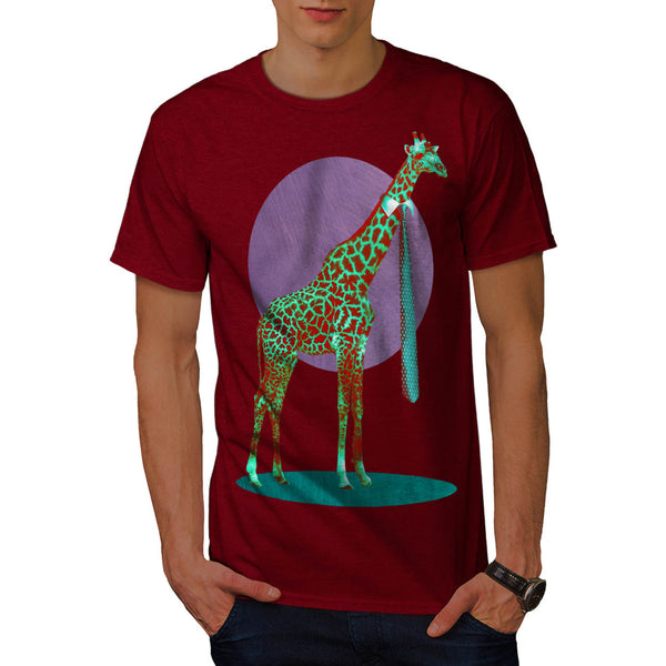 Tall Giraffe Necktie Mens T-Shirt