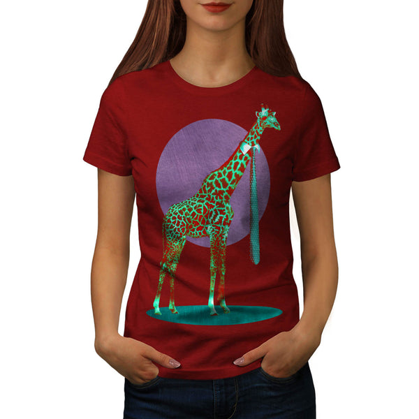 Tall Giraffe Necktie Womens T-Shirt