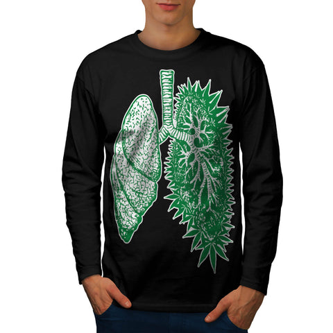 Funny Grass Lung Mens Long Sleeve T-Shirt