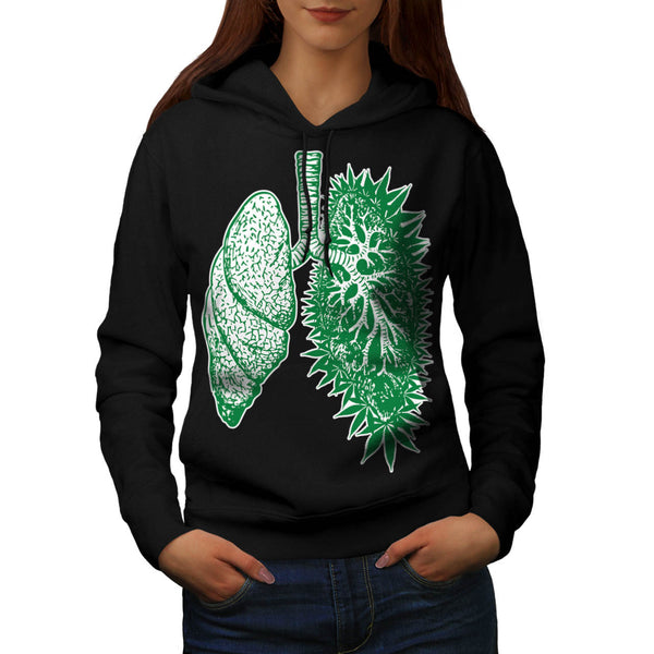 Funny Grass Lung Womens Hoodie