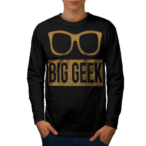 Big Geek Eye Glasses Mens Long Sleeve T-Shirt