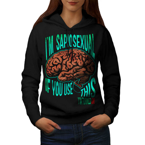 Intelligence Turn On Womens Hoodie