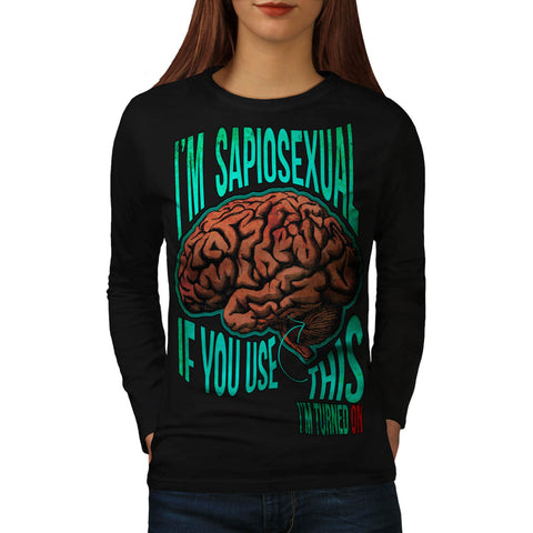 Intelligence Turn On Womens Long Sleeve T-Shirt