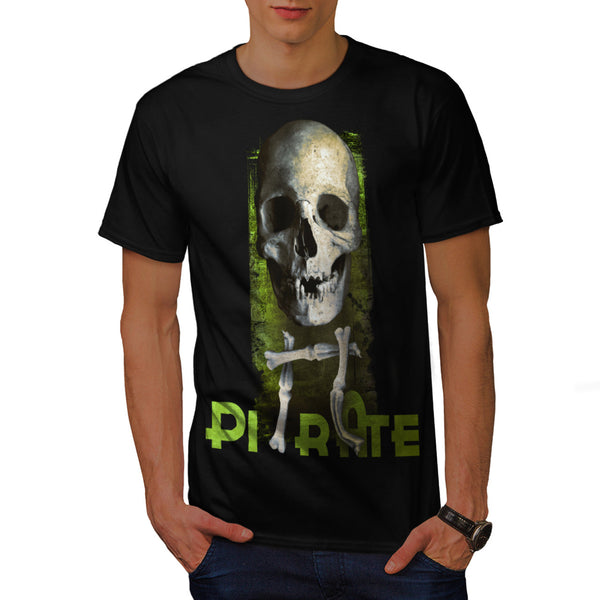 Skull Pirate Head Mens T-Shirt