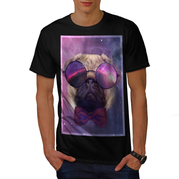 Cosmic Glasses Pug Mens T-Shirt