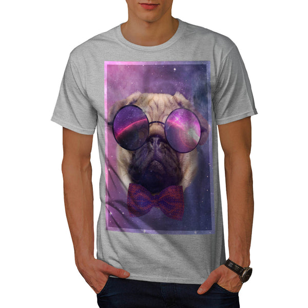 Cosmic Glasses Pug Mens T-Shirt