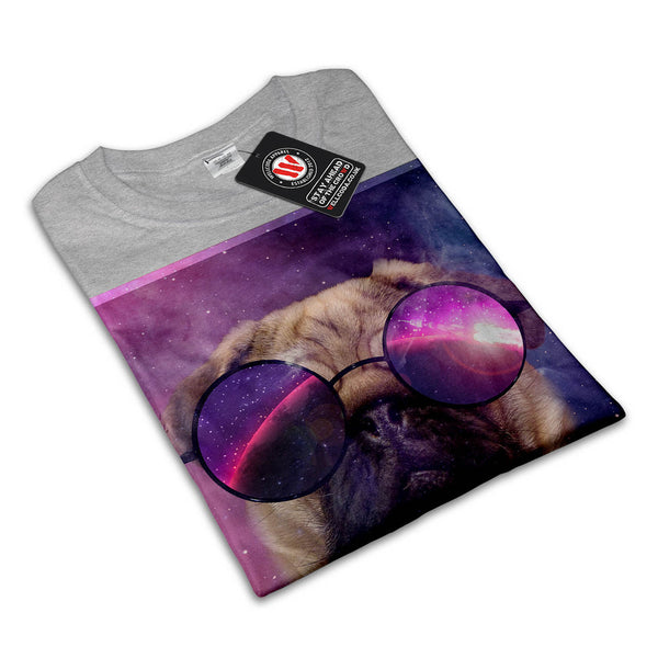 Cosmic Glasses Pug Mens T-Shirt