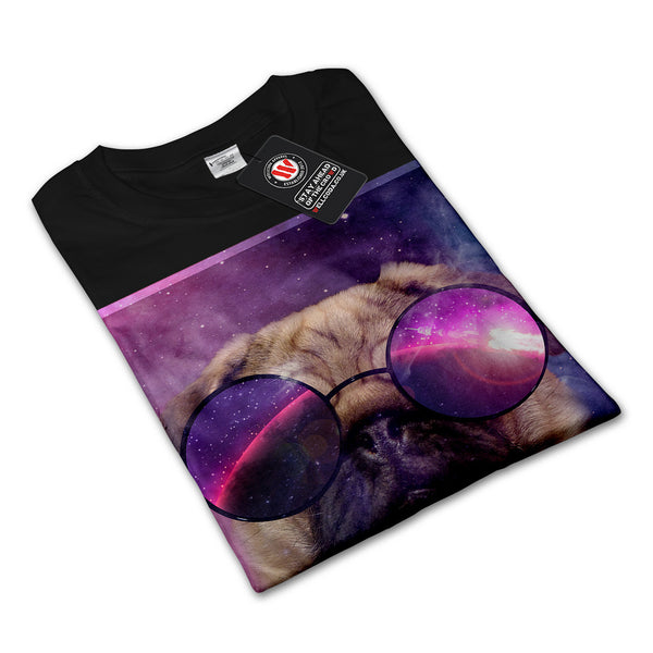 Cosmic Glasses Pug Womens Long Sleeve T-Shirt