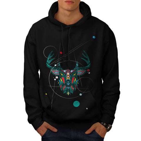 Ornament Animal Head Mens Hoodie