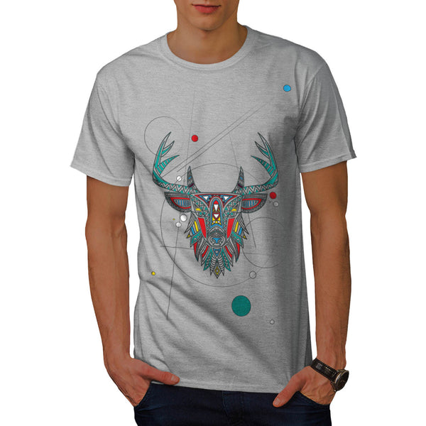 Ornament Animal Head Mens T-Shirt