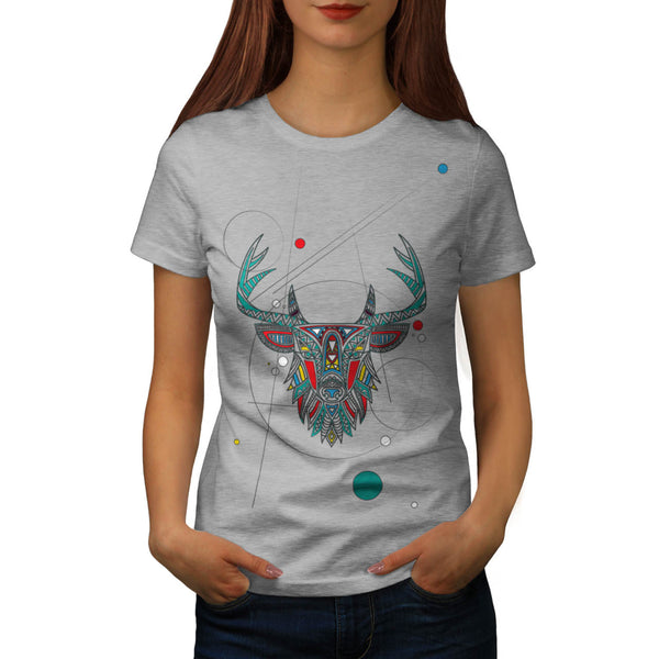 Ornament Animal Head Womens T-Shirt