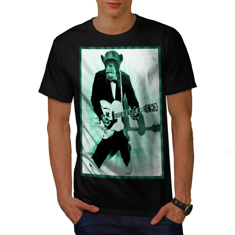 Monkey Musician Act Mens T-Shirt