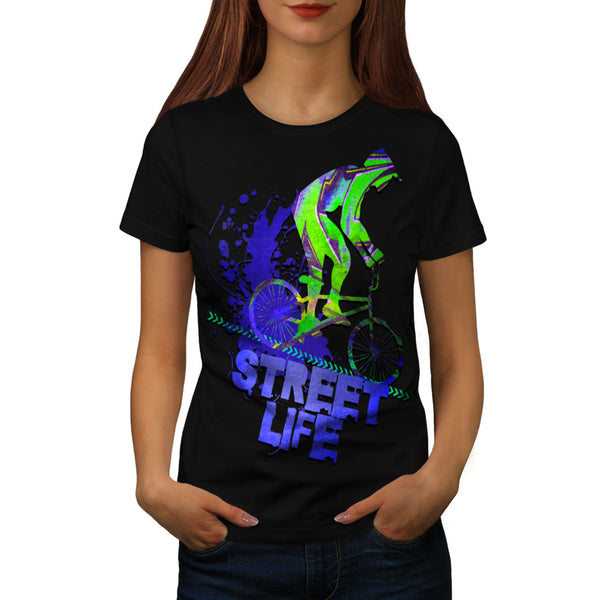Street Life Biker Womens T-Shirt