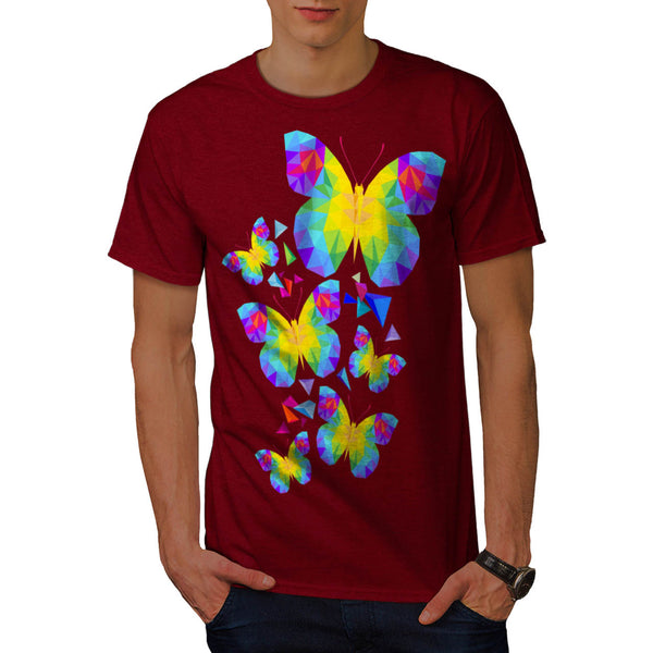 Polygonal Butterfly Mens T-Shirt