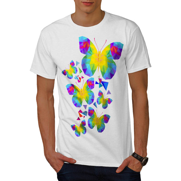 Polygonal Butterfly Mens T-Shirt